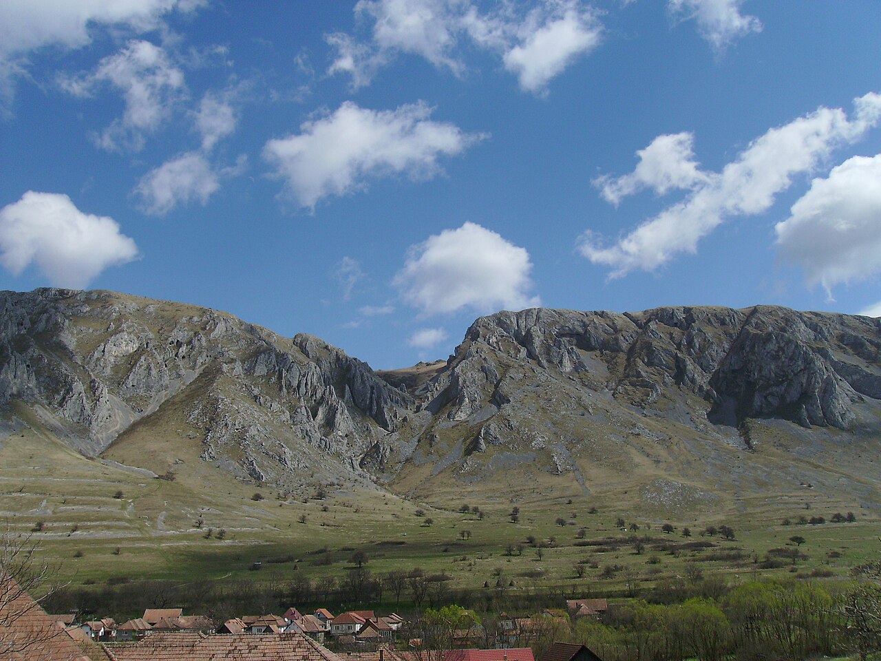 Piatra Secuiului and part of Rimetea village seen from the west